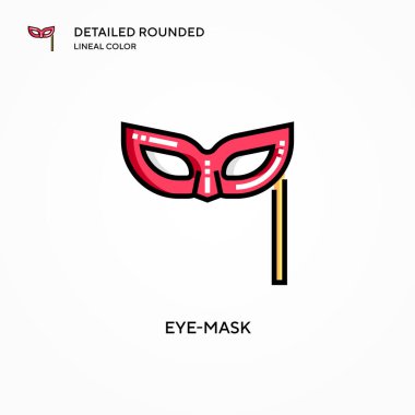 Göz maskesi vektör simgesi. Modern vektör illüstrasyon kavramları. Düzenlemesi ve kişiselleştirmesi kolay.