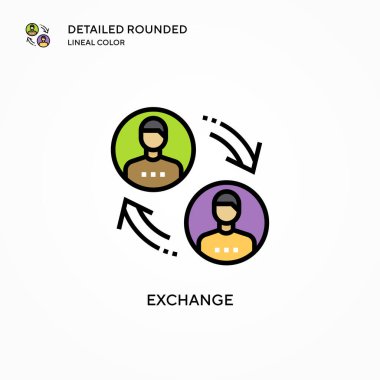 Vektör simgesini değiştir. Modern vektör illüstrasyon kavramları. Düzenlemesi ve kişiselleştirmesi kolay.