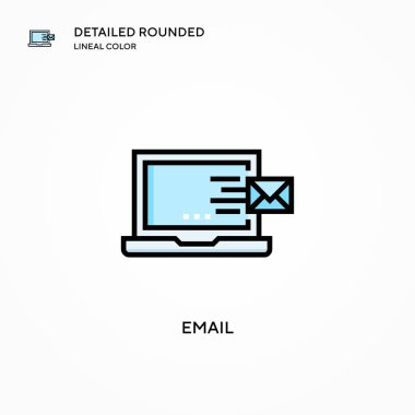 E- posta vektör simgesi. Modern vektör illüstrasyon kavramları. Düzenlemesi ve kişiselleştirmesi kolay.