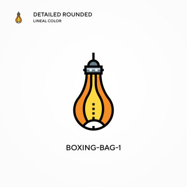 Boks çantası-1 vektör simgesi. Modern vektör illüstrasyon kavramları. Düzenlemesi ve kişiselleştirmesi kolay.