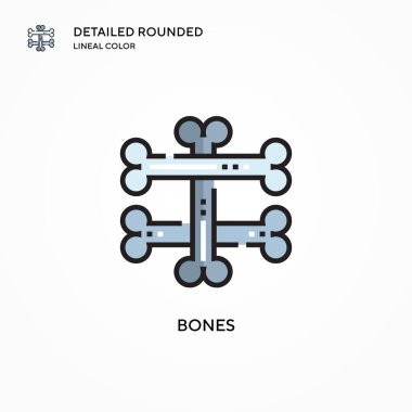 Kemik vektör simgesi. Modern vektör illüstrasyon kavramları. Düzenlemesi ve kişiselleştirmesi kolay.