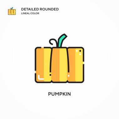 Balkabağı vektör simgesi. Modern vektör illüstrasyon kavramları. Düzenlemesi ve kişiselleştirmesi kolay.