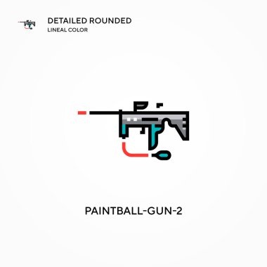 Paintball-gun-2 vektör simgesi. Modern vektör illüstrasyon kavramları. Düzenlemesi ve kişiselleştirmesi kolay.