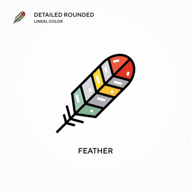 Tüylü vektör simgesi. Modern vektör illüstrasyon kavramları. Düzenlemesi ve kişiselleştirmesi kolay.