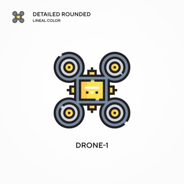 Drone-1 vektör simgesi. Modern vektör illüstrasyon kavramları. Düzenlemesi ve kişiselleştirmesi kolay.