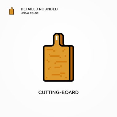 Kesme tahtası vektör simgesi. Modern vektör illüstrasyon kavramları. Düzenlemesi ve kişiselleştirmesi kolay.