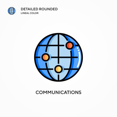 İletişim vektör simgesi. Modern vektör illüstrasyon kavramları. Düzenlemesi ve kişiselleştirmesi kolay.