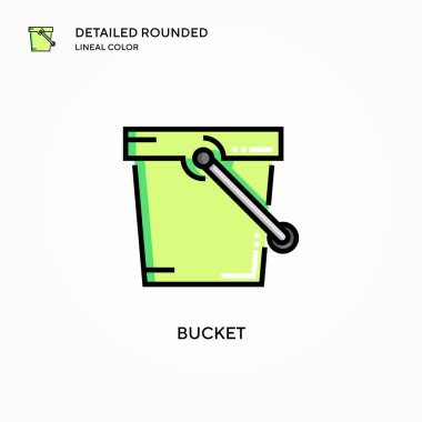 Kova vektör simgesi. Modern vektör illüstrasyon kavramları. Düzenlemesi ve kişiselleştirmesi kolay.