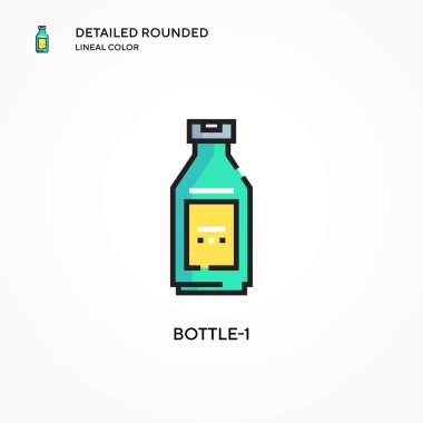 Şişe-1 vektör simgesi. Modern vektör illüstrasyon kavramları. Düzenlemesi ve kişiselleştirmesi kolay.