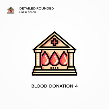 Kan bağışı-4 vektör ikonu. Modern vektör illüstrasyon kavramları. Düzenlemesi ve kişiselleştirmesi kolay.