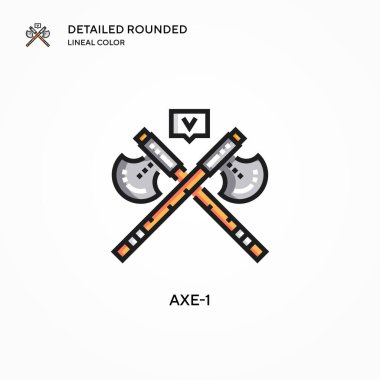 Axe-1 vektör simgesi. Modern vektör illüstrasyon kavramları. Düzenlemesi ve kişiselleştirmesi kolay.