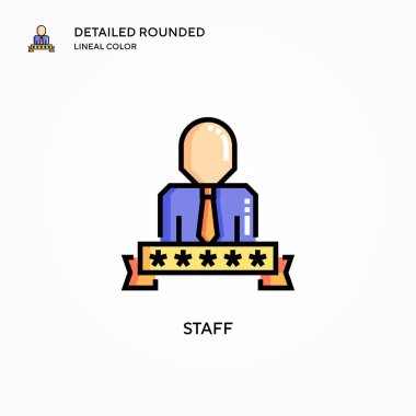 Personel vektör simgesi. Modern vektör illüstrasyon kavramları. Düzenlemesi ve kişiselleştirmesi kolay.