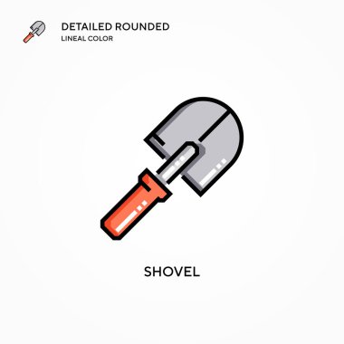 Kürek vektör simgesi. Modern vektör illüstrasyon kavramları. Düzenlemesi ve kişiselleştirmesi kolay.