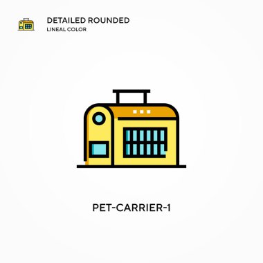 Hayvan taşıyıcı-1 vektör simgesi. Modern vektör illüstrasyon kavramları. Düzenlemesi ve kişiselleştirmesi kolay.