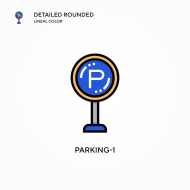 Park-1 vektör simgesi. Modern vektör illüstrasyon kavramları. Düzenlemesi ve kişiselleştirmesi kolay.