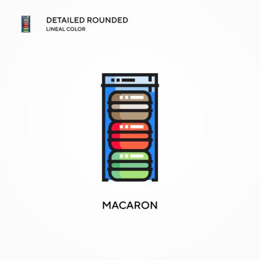 Makarna vektör simgesi. Modern vektör illüstrasyon kavramları. Düzenlemesi ve kişiselleştirmesi kolay.