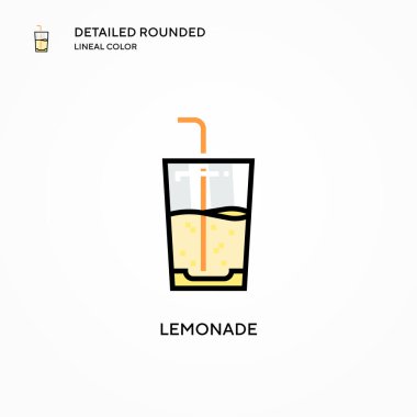 Limonata vektör simgesi. Modern vektör illüstrasyon kavramları. Düzenlemesi ve kişiselleştirmesi kolay.