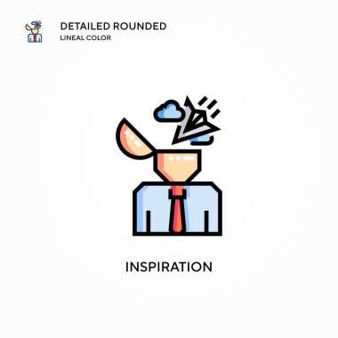 İlham vektörü simgesi. Modern vektör illüstrasyon kavramları. Düzenlemesi ve kişiselleştirmesi kolay.
