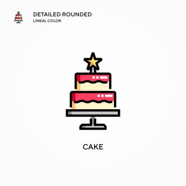 Kek vektör simgesi. Modern vektör illüstrasyon kavramları. Düzenlemesi ve kişiselleştirmesi kolay.