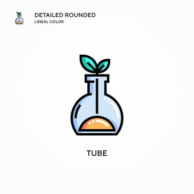 Tüp vektör simgesi. Modern vektör illüstrasyon kavramları. Düzenlemesi ve kişiselleştirmesi kolay.