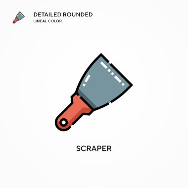 Kazıyıcı vektör simgesi. Modern vektör illüstrasyon kavramları. Düzenlemesi ve kişiselleştirmesi kolay.