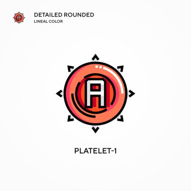 Trombosit-1 vektör ikonu. Modern vektör illüstrasyon kavramları. Düzenlemesi ve kişiselleştirmesi kolay.