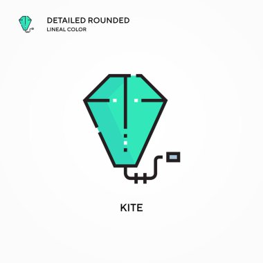 Uçurtma vektör simgesi. Modern vektör illüstrasyon kavramları. Düzenlemesi ve kişiselleştirmesi kolay.