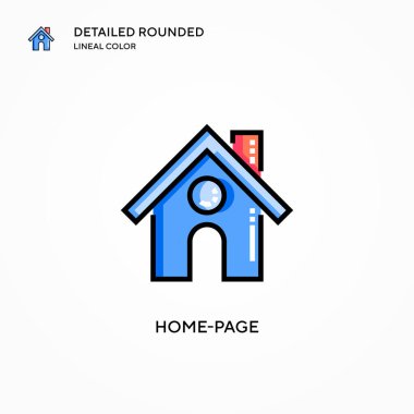 Ana sayfa vektör simgesi. Modern vektör illüstrasyon kavramları. Düzenlemesi ve kişiselleştirmesi kolay.