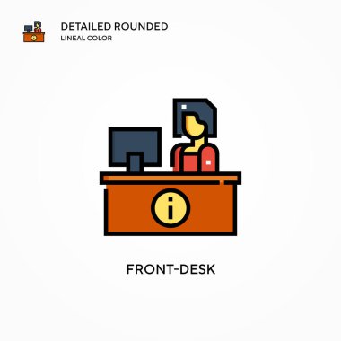 Resepsiyon vektör simgesi. Modern vektör illüstrasyon kavramları. Düzenlemesi ve kişiselleştirmesi kolay.