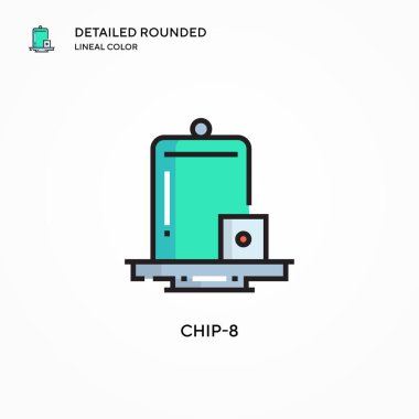 Çip-8 vektör simgesi. Modern vektör illüstrasyon kavramları. Düzenlemesi ve kişiselleştirmesi kolay.