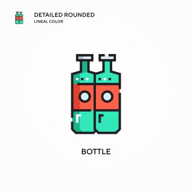 Şişe vektör simgesi. Modern vektör illüstrasyon kavramları. Düzenlemesi ve kişiselleştirmesi kolay.