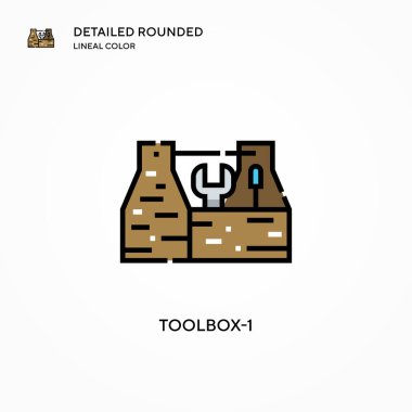 Araç kutusu-1 vektör simgesi. Modern vektör illüstrasyon kavramları. Düzenlemesi ve kişiselleştirmesi kolay.