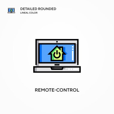 Uzaktan kumanda vektör simgesi. Modern vektör illüstrasyon kavramları. Düzenlemesi ve kişiselleştirmesi kolay.