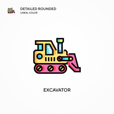 Kazı vektör simgesi. Modern vektör illüstrasyon kavramları. Düzenlemesi ve kişiselleştirmesi kolay.