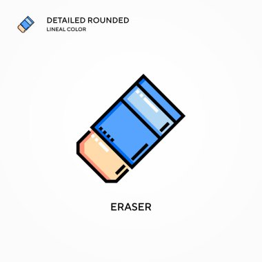 Silgi vektör simgesi. Modern vektör illüstrasyon kavramları. Düzenlemesi ve kişiselleştirmesi kolay.