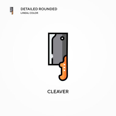 Cleaver vektör simgesi. Modern vektör illüstrasyon kavramları. Düzenlemesi ve kişiselleştirmesi kolay.