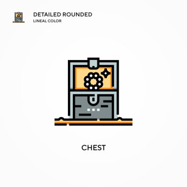 Göğüs vektör simgesi. Modern vektör illüstrasyon kavramları. Düzenlemesi ve kişiselleştirmesi kolay.