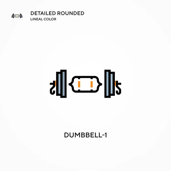 Icono Vector Dumbbell Conceptos Modernos Ilustración Vectorial Fácil Editar Personalizar — Archivo Imágenes Vectoriales