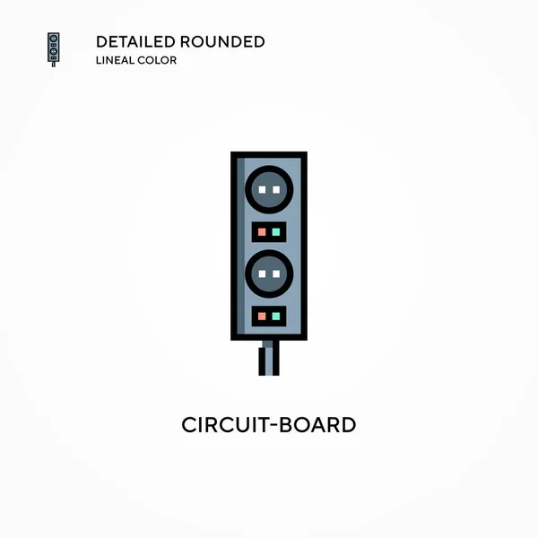 Circuit Board Vector Icoon Moderne Vector Illustratie Concepten Eenvoudig Bewerken — Stockvector