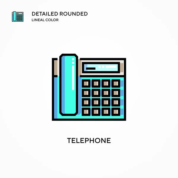 Telephone Vector Icon Modern Vector Illustration Concepts Easy Edit Customize — Stock Vector