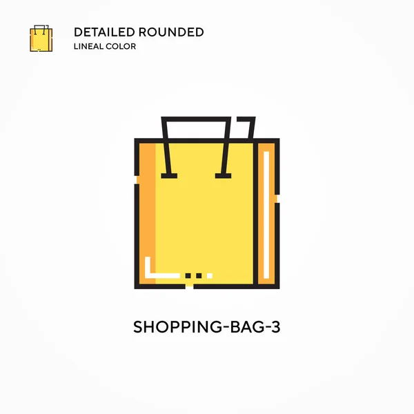 Shopping Bag Vector Icono Conceptos Modernos Ilustración Vectorial Fácil Editar — Vector de stock