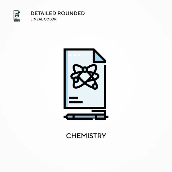 Ikona Wektora Chemii Nowoczesne Koncepcje Ilustracji Wektorowej Łatwy Edycji Dostosowania — Wektor stockowy