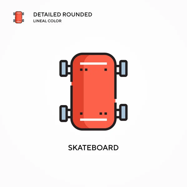 スケートボードのアイコン 現代のベクトル図の概念 編集とカスタマイズが簡単 — ストックベクタ