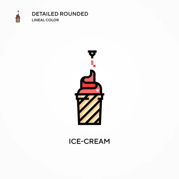 Icono Del Vector Helado Conceptos Modernos Ilustración Vectorial Fácil Editar — Archivo Imágenes Vectoriales