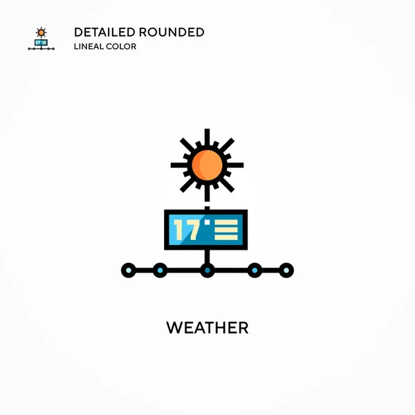 Weather Vector Icon Modern Vector Illustration Concepts Easy Edit Customize — Stock Vector