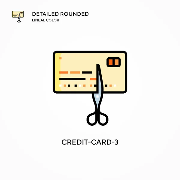 Creditcard Vectoricoon Moderne Vector Illustratie Concepten Eenvoudig Bewerken Aan Passen — Stockvector