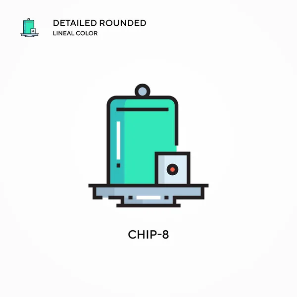 Chip Icono Vector Conceptos Modernos Ilustración Vectorial Fácil Editar Personalizar — Archivo Imágenes Vectoriales