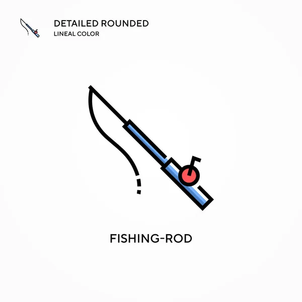 Fishing Rod Vector Icon Modern Vector Illustration Concepts Easy Edit — Stock Vector