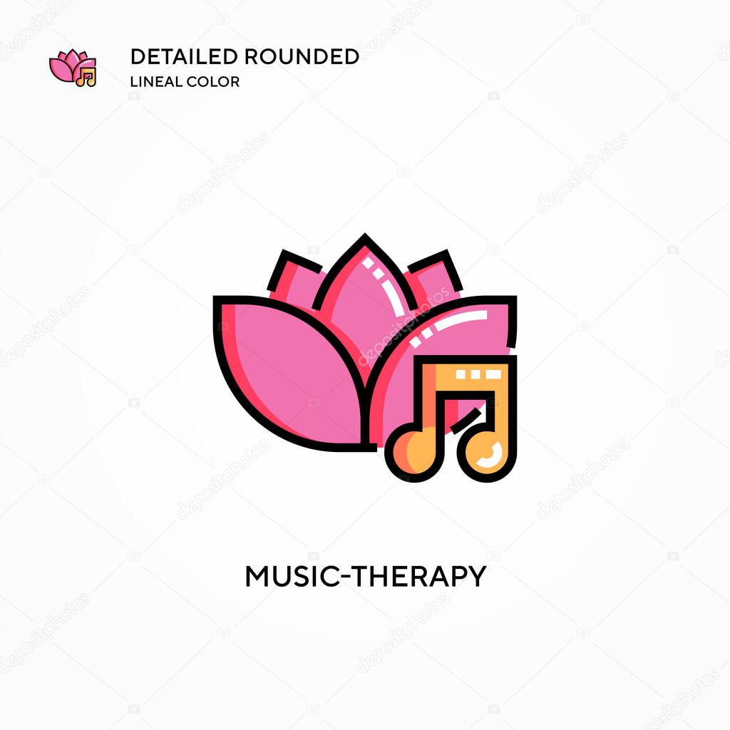 Music-therapy vector icon. Modern vector illustration concepts. Easy to edit and customize.