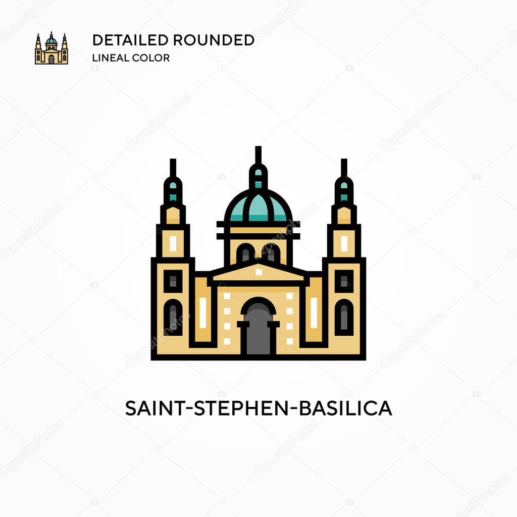 Saint-stephen-basilica vector icon. Modern vector illustration concepts. Easy to edit and customize.